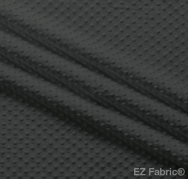 Solid Minky Dot Neutrals minky fabric, charcoal swatch