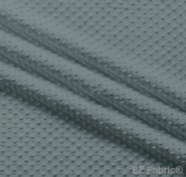 Solid Minky Dot Neutrals minky fabric, gray swatch