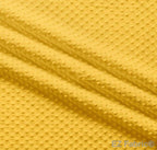 Silky minky dot fabric mango yellow, close-up
