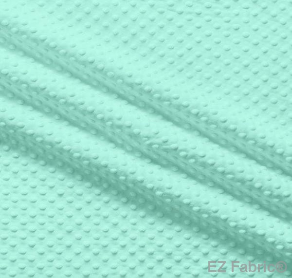 Solid Minky Dot Greens minky fabric, mint swatch