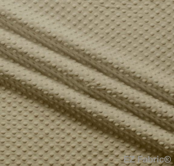Solid Minky Dot Earth Tones minky fabric, mocha swatch