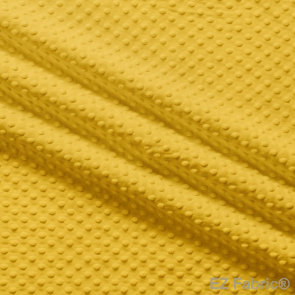 Solid Minky Dot Earth Tones minky fabric, mustard swatch