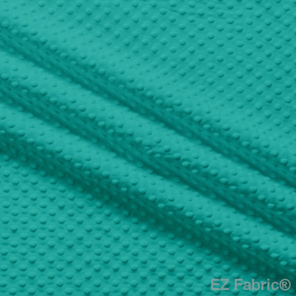 Solid Minky Dot Blues minky fabric, ocean close-up
