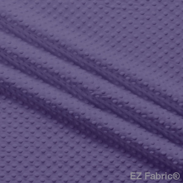 Solid Minky Dot Purples minky fabric, purple swatch