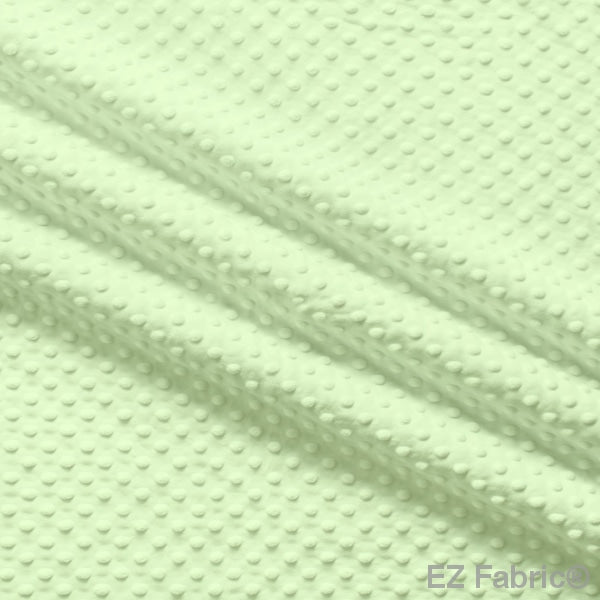 Solid Minky Dot Greens minky fabric, sage swatch