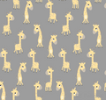 Bashful Giraffe gray minky fabric, swatch