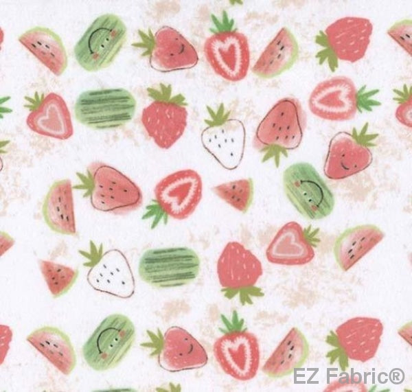 Fruit sorbet cream minky, Carmen Miranda collection bolt view