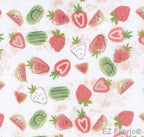 Fruit sorbet cream minky, Carmen Miranda collection bolt view