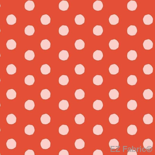 Polka Dotty minky fabric, print detail