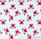 Crabby Stripe light blue minky fabric, swatch
