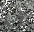Digi Camo minky fabric, gray digital camouflage print swatch