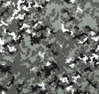 Digi Camo minky fabric, gray digital camouflage print swatch