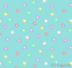 Dinostars neon starlight print minky fabric, close-up of the pile