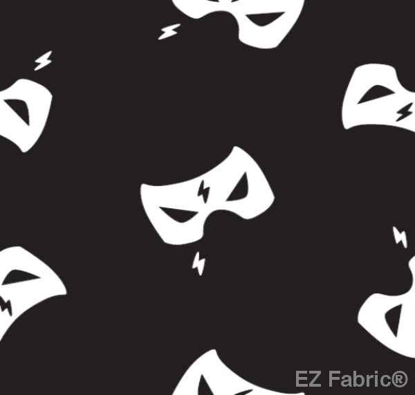 EZ Super Hero Black on Minky Fabric by EZ Fabric