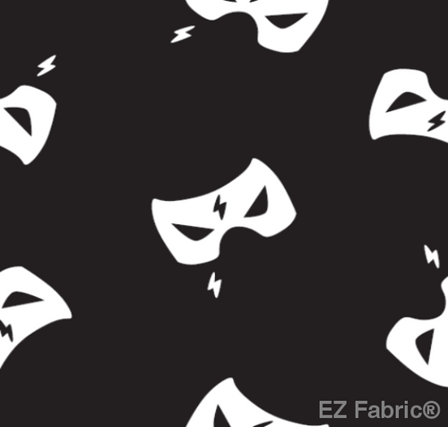 EZ Super Hero Black on Minky Fabric by EZ Fabric