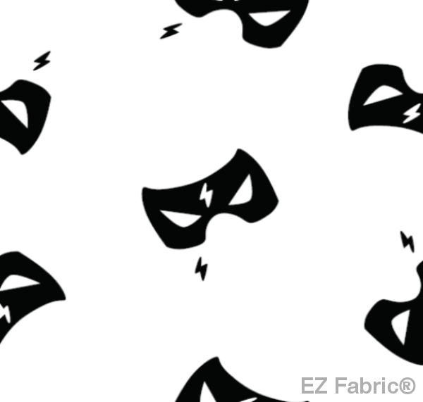 EZ Super Hero White on Minky Fabric by EZ Fabric
