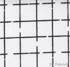 Grid white print minky fabric, swatch
