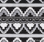 Art Deco black geometric minky fabric, swatch