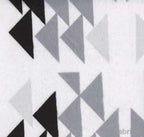 Triangles black geometric minky fabric, bolt