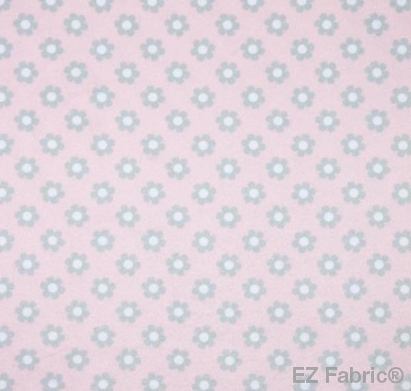 Ditsy Candy Pink Print Minky By EZ Fabric 