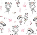 Little Ballerinas on Smooth Minky by EZ Fabric