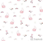 Little Ballerinas ballerina essentials print minky fabric, close-up