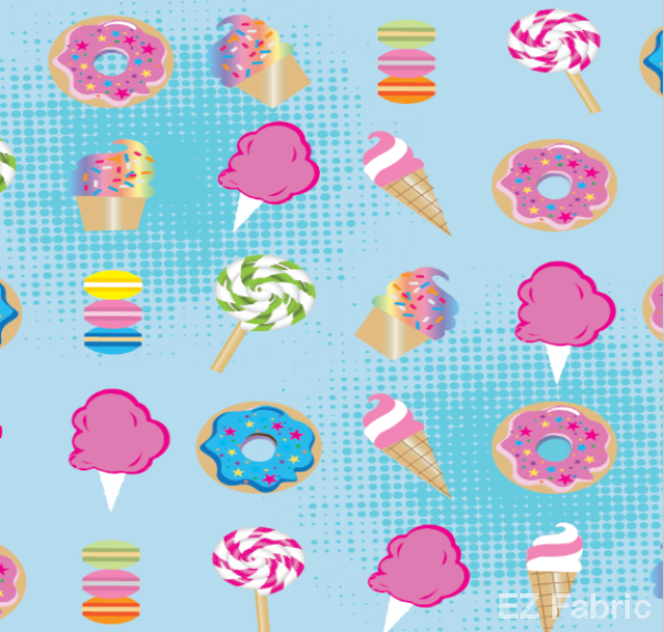 Magical Dreams minky fabric, lollipop print variation