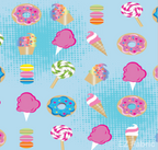Magical Dreams minky fabric, lollipop print variation