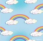 Magical Dreams minky fabric, rainbow print variation