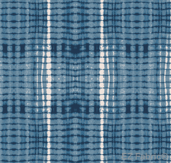 Nia Mud Cloth minky fabric in Denim, close-up
