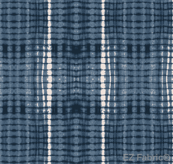 Nia Mud Cloth minky fabric in Navy, close-up