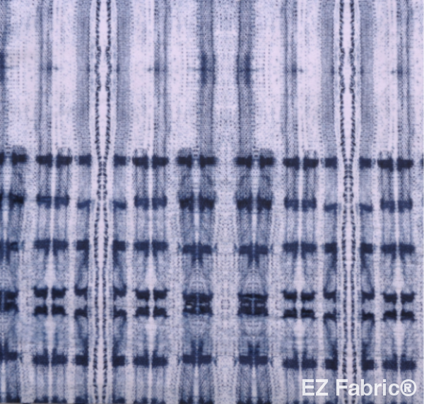 Nuru Mud Cloth minky fabric in Blue, bolt