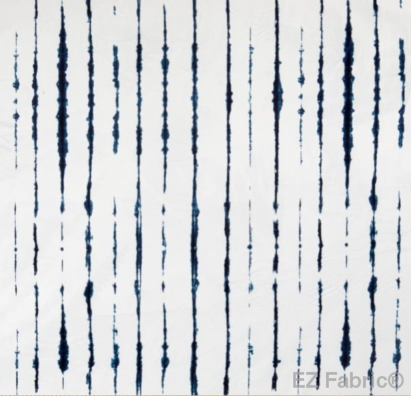 Obasi Mud Cloth minky fabric in Blue, close-up