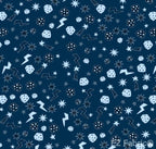 Out Of This World meteor shower print minky fabric in Navy, close-up
