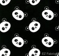 EZ Pandas Black on Minky Fabric by EZ Fabric