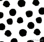 EZ dot white minky fabric, dot coordinate print close-up