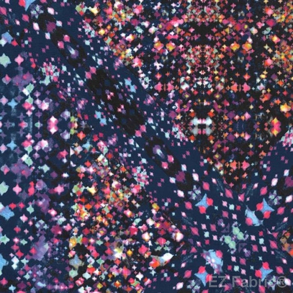 Prismatic cosmic minky fabric, multi colorway swatch