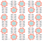 Peach nations print minky fabric, coordinate print close-up