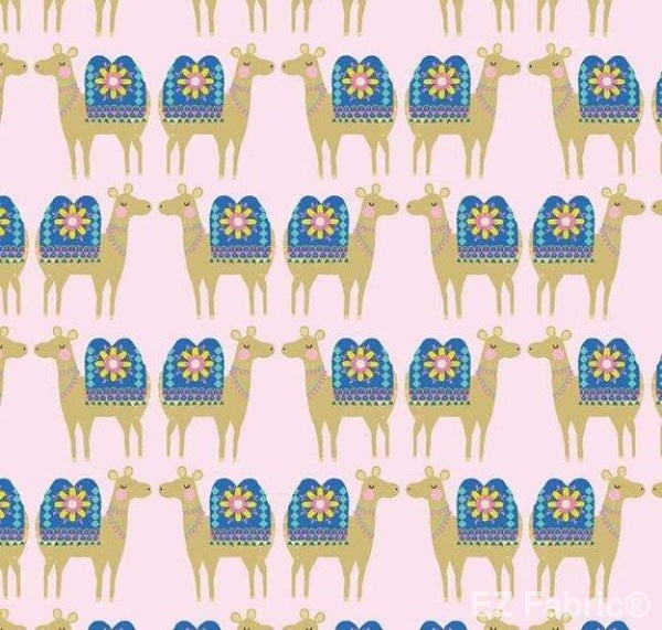 Rule the City llama minky fabric, print detail
