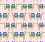 Rule the City llama minky fabric, print detail