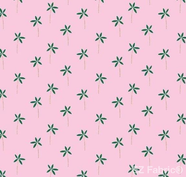 Palm Breeze on Minky by EZ Fabric