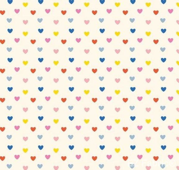 Rule the City raining hearts minky fabric, close-up