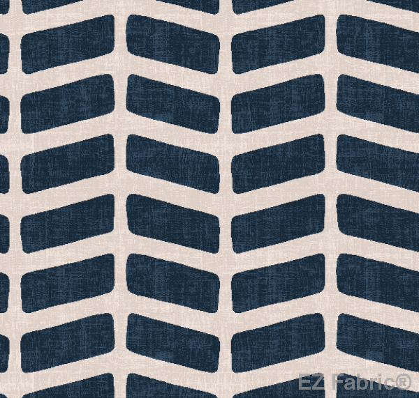 Sade Blue mud cloth minky fabric, close-up