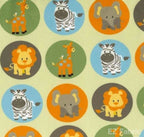 Safari bubbles print minky fabric, coordinate print close-up