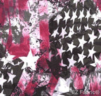 Star Gazer minky fabric, pink colorway