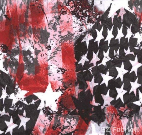 Star Gazer minky fabric, red colorway