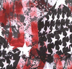 Star Gazer minky fabric, red colorway