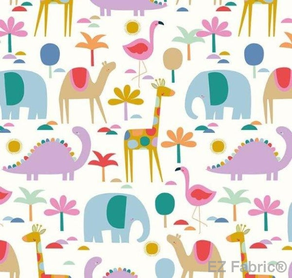 Sunny Daze animal print minky fabric, swatch