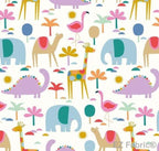 Sunny Daze animal print minky fabric, swatch