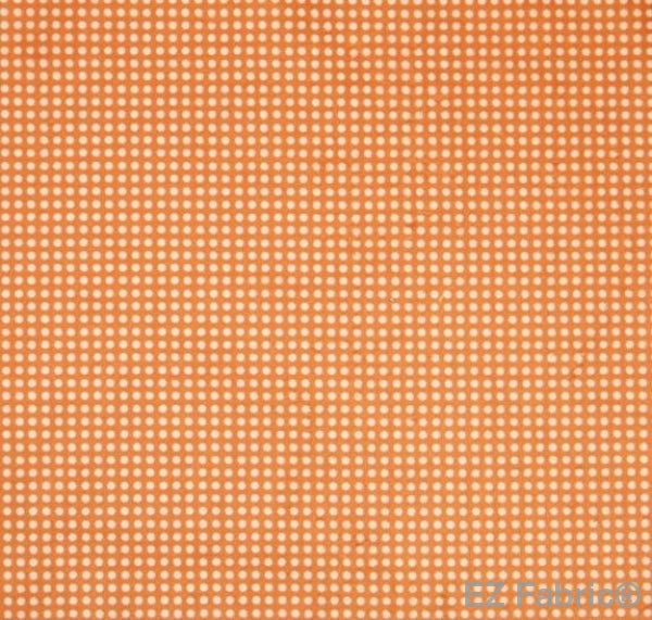 Swiss Dot orange pin-dot minky fabric, print detail